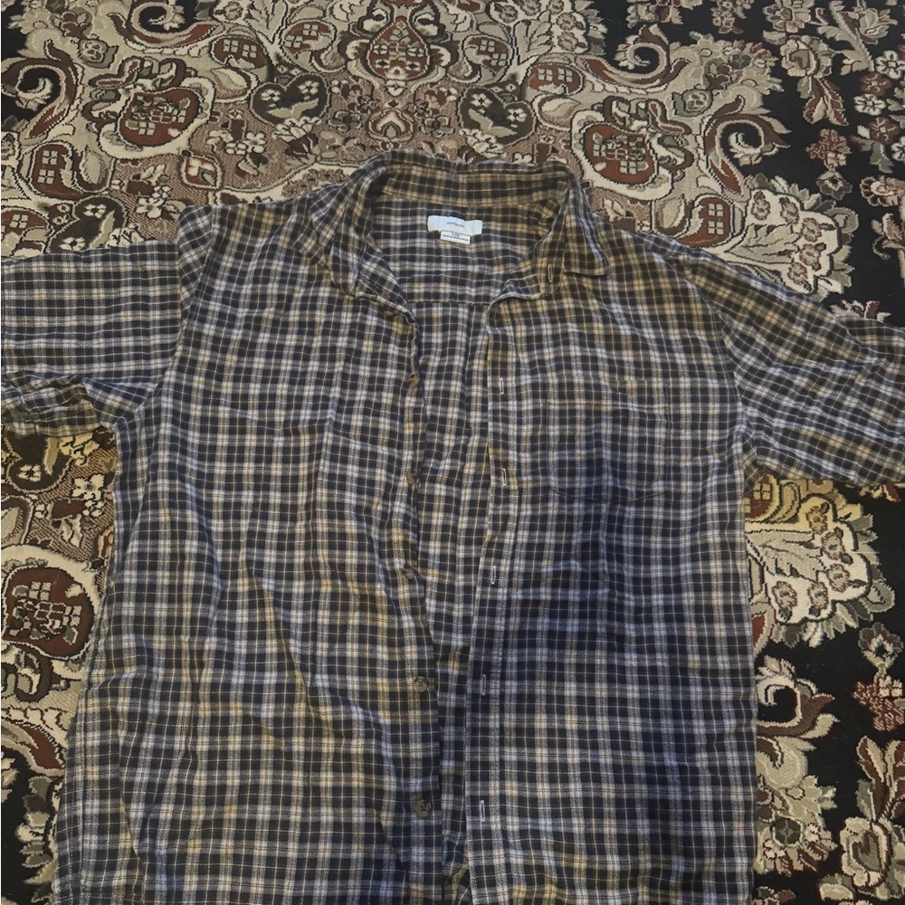 Cotton On Men's Plaid Button-Down Shirt - Brown & Blue